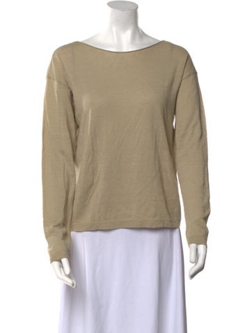Vince Knitwear Linen Bateau Neckline Sweater M