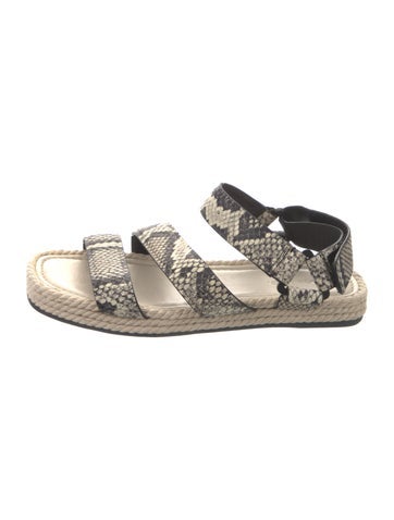 Vince Sandals Leather Animal Print Espadrilles 7