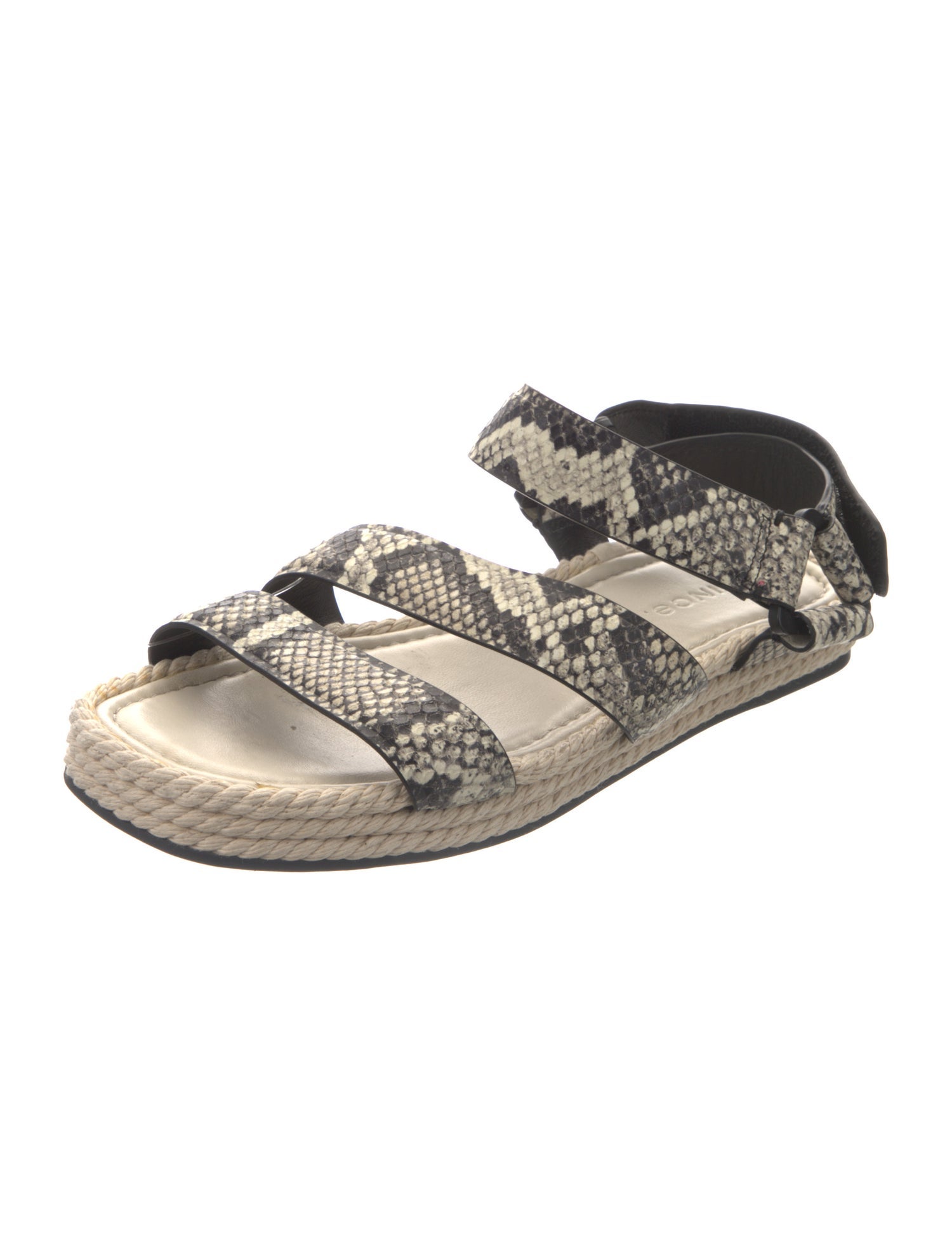 Vince Leather Animal Print Espadrilles