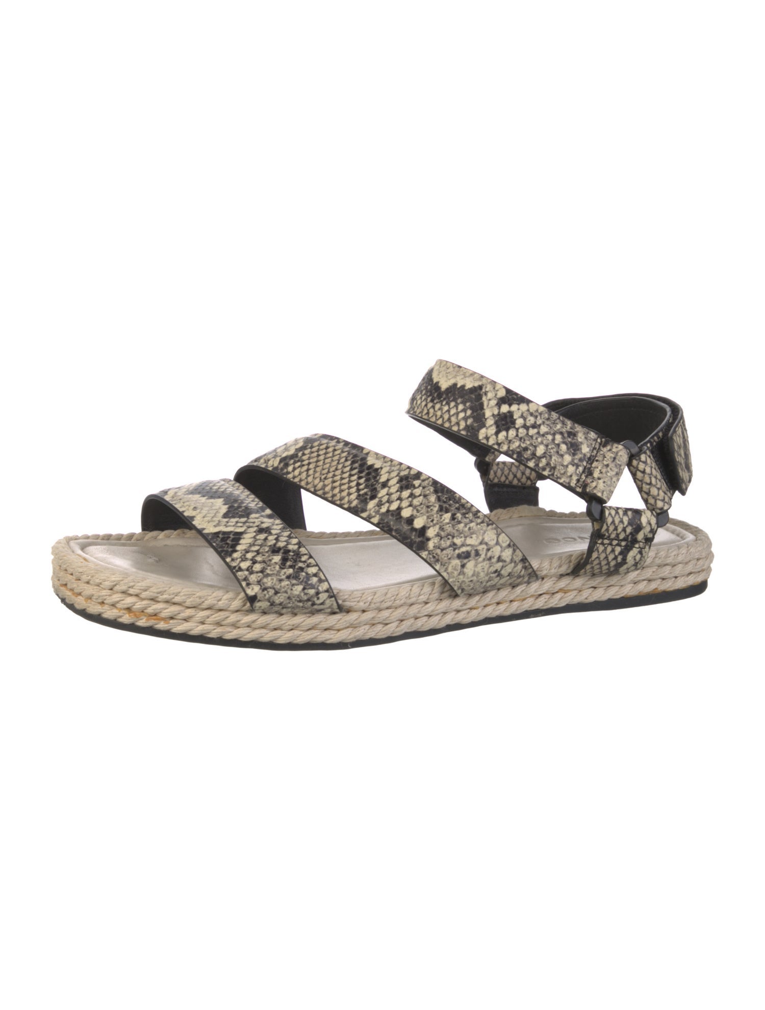 Vince Leather Animal Print Espadrilles