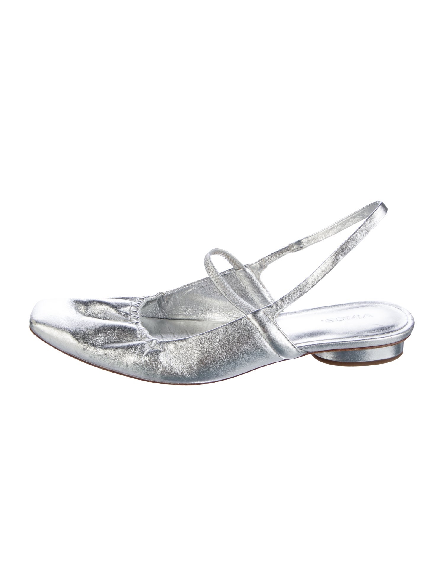 Vince Leather Slingback Flats