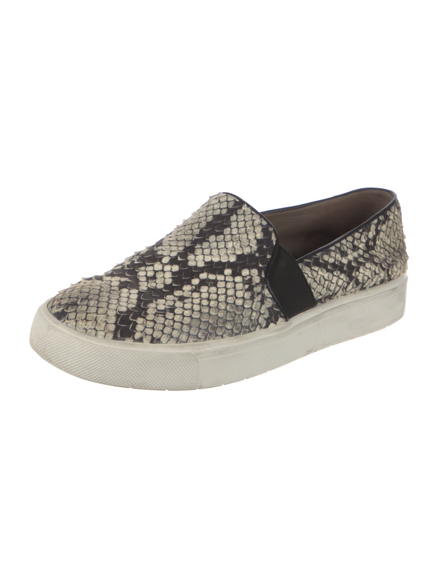 Vince Embossed Leather Animal Print Sneakers