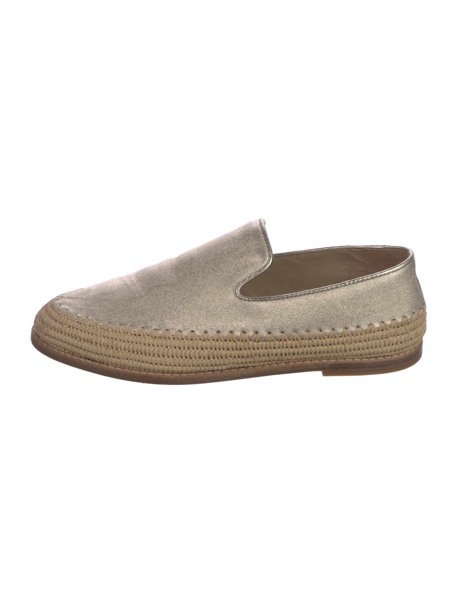 Vince Leather Glitter Accents Espadrilles