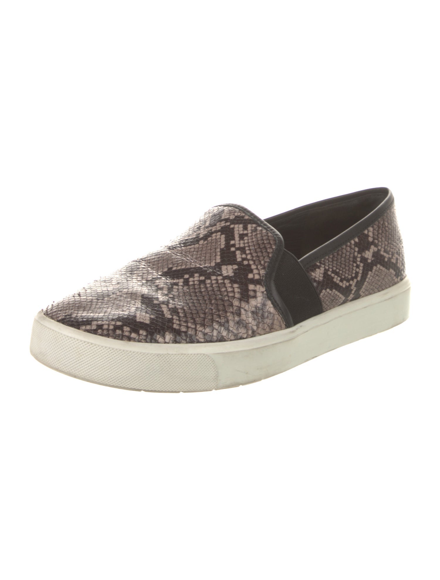 Vince Leather Animal Print Sneakers