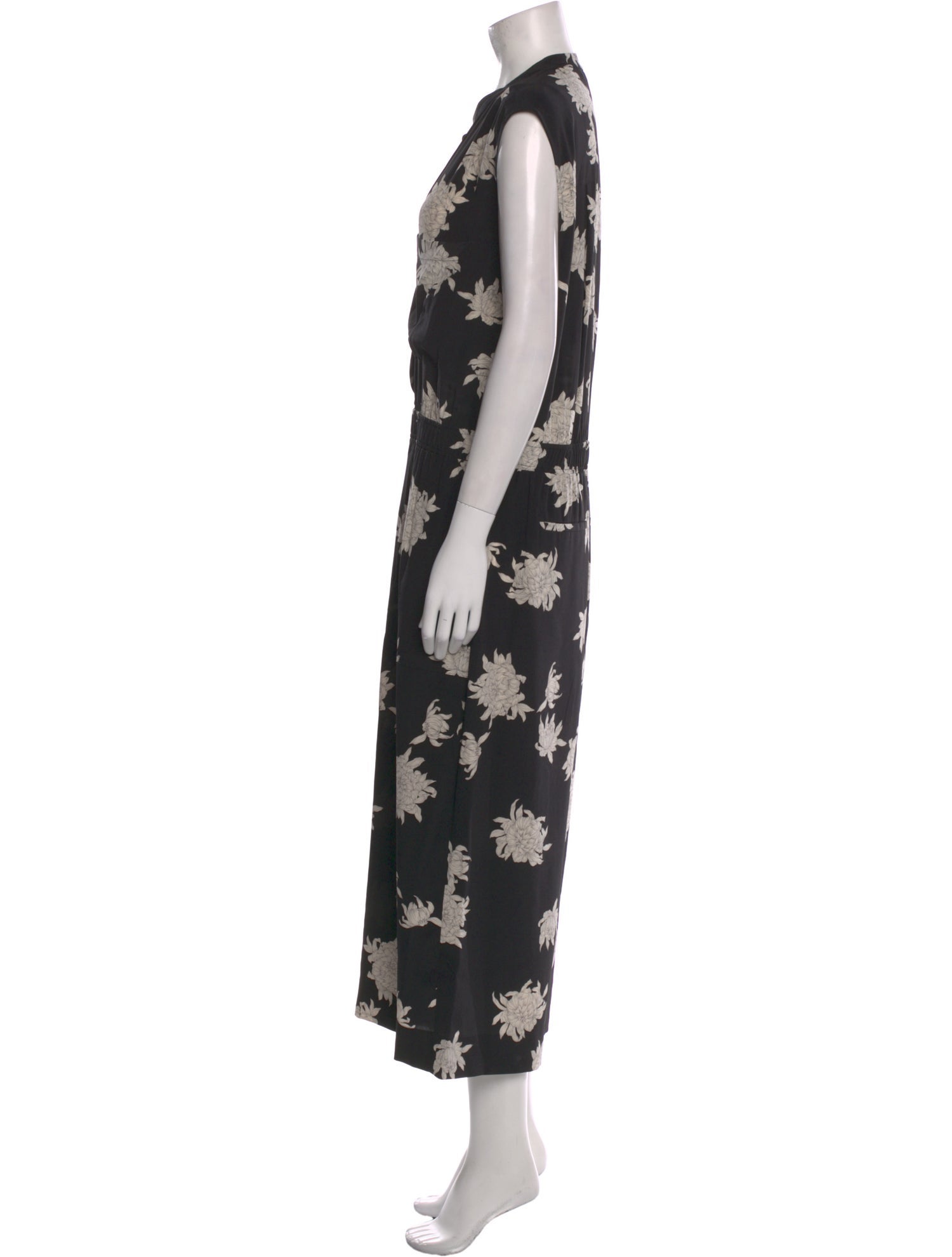 Vince Silk Floral Print Jumpsuit