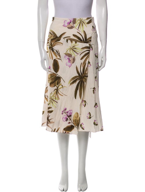 Vince Printed Midi Length Skirt