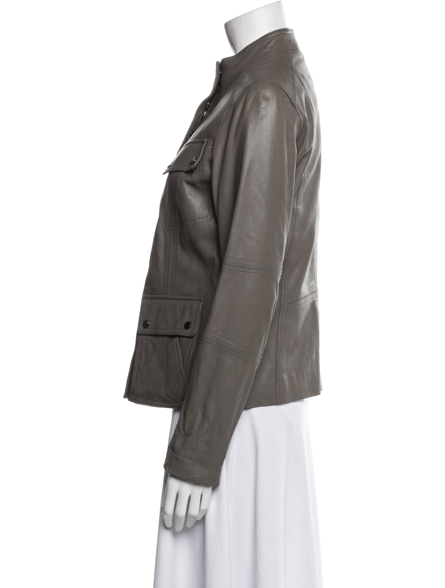 Vince Leather Utility Jacket