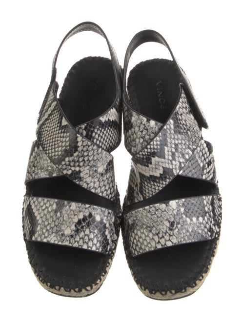 Vince Leather Animal Print Espadrilles