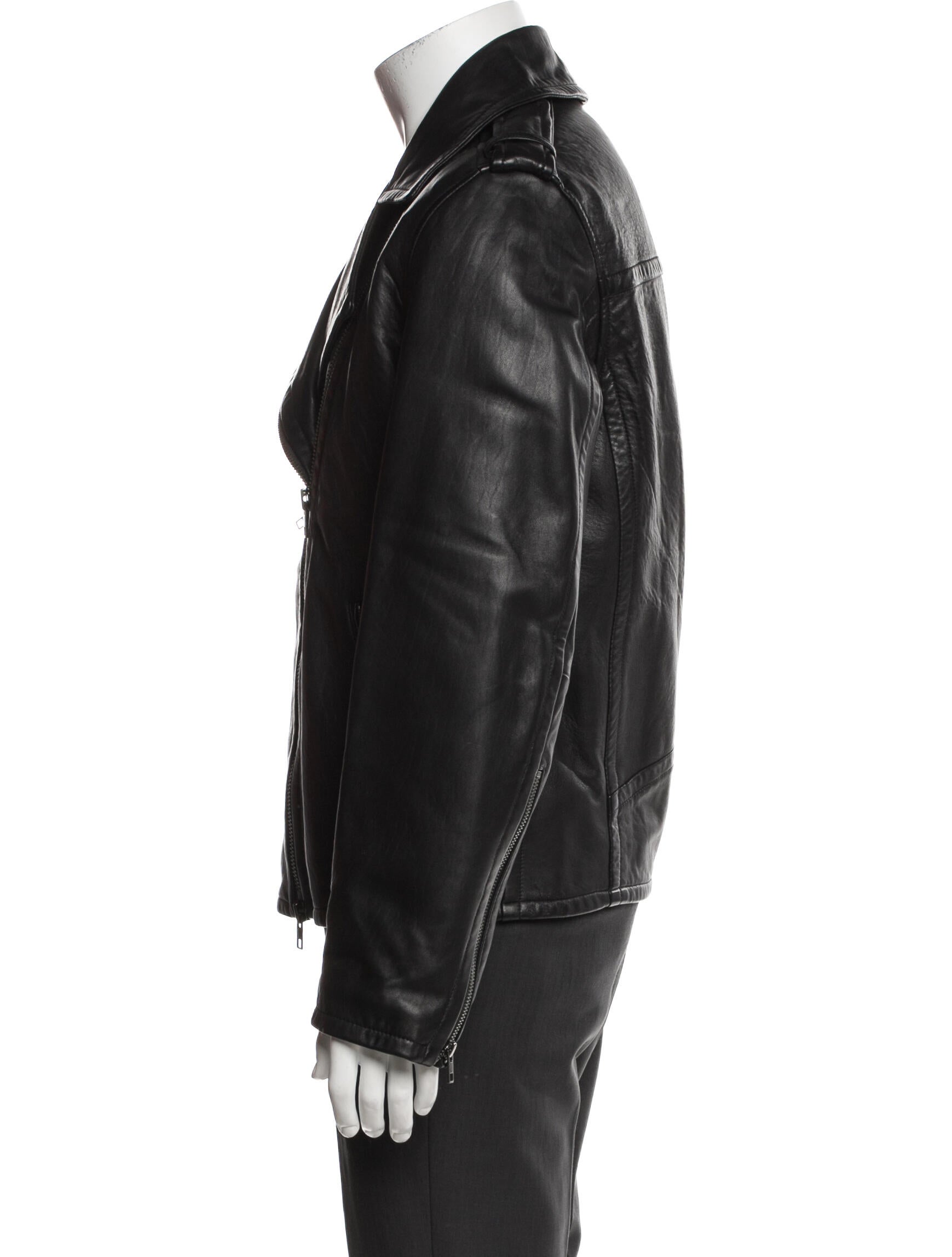 Vince Lamb Leather Moto Jacket