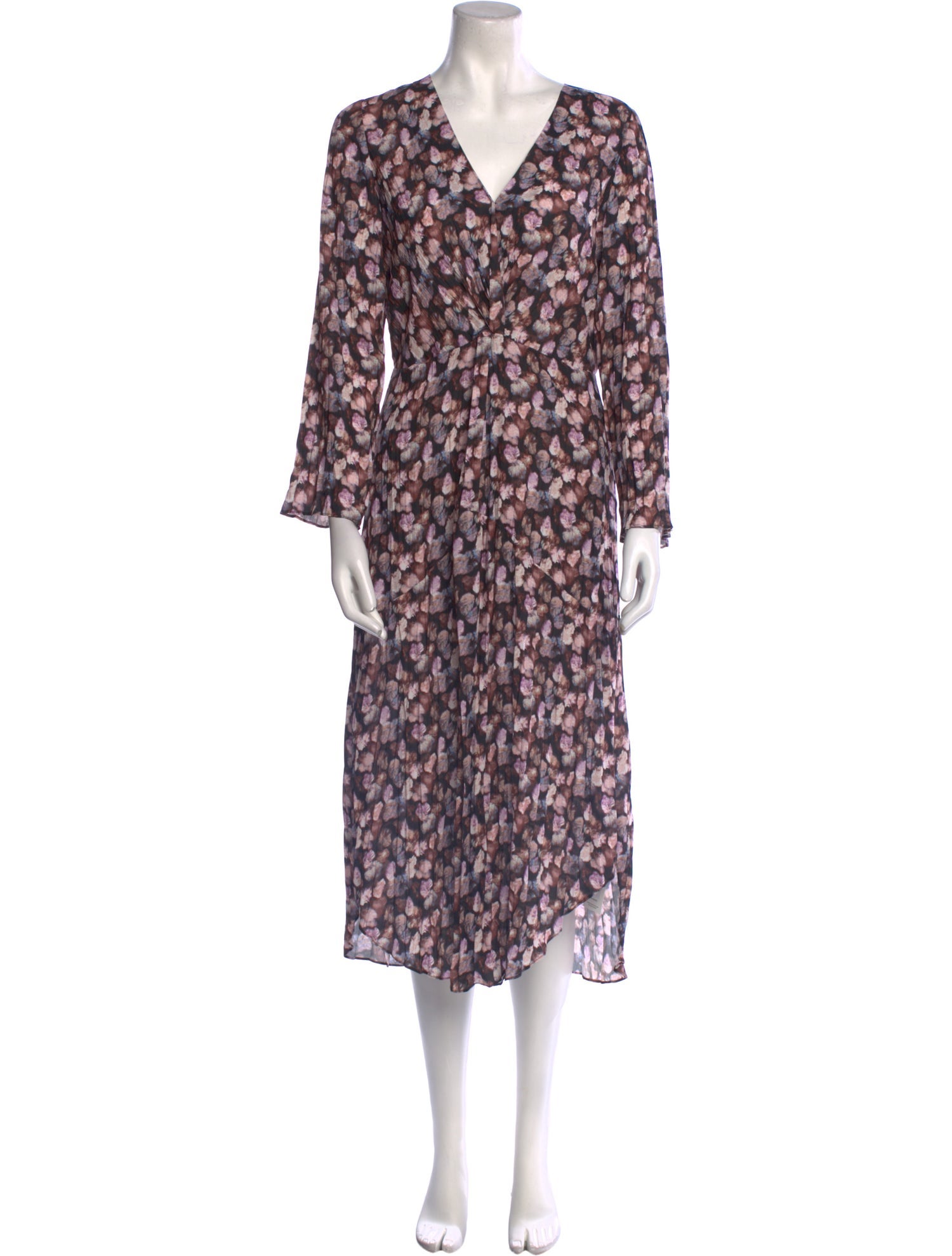 Vince Floral Print Long Dress