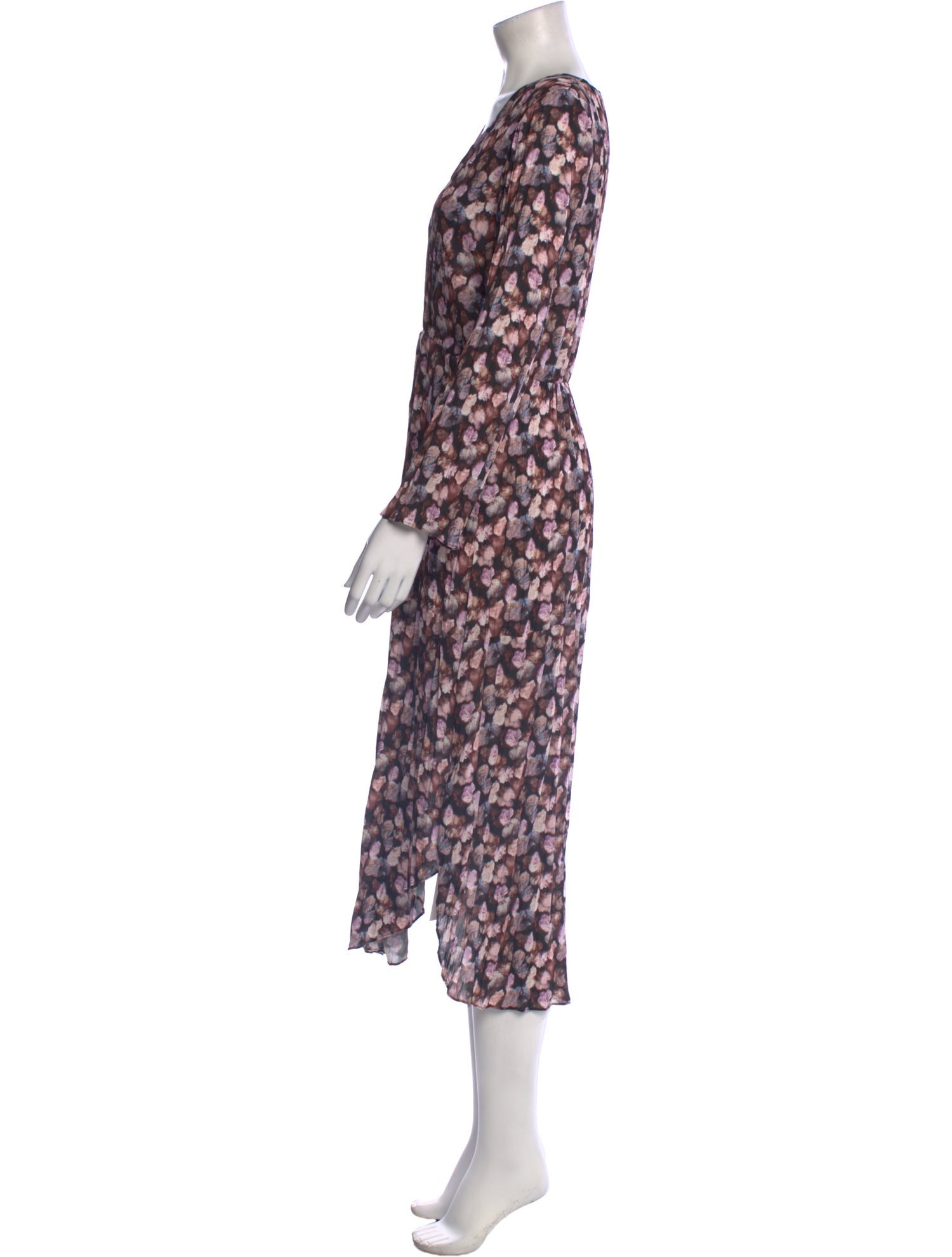 Vince Floral Print Long Dress