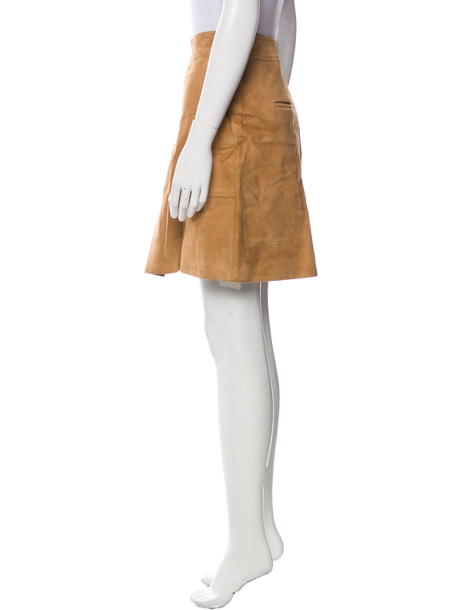 Vince Leather Knee-Length Skirt