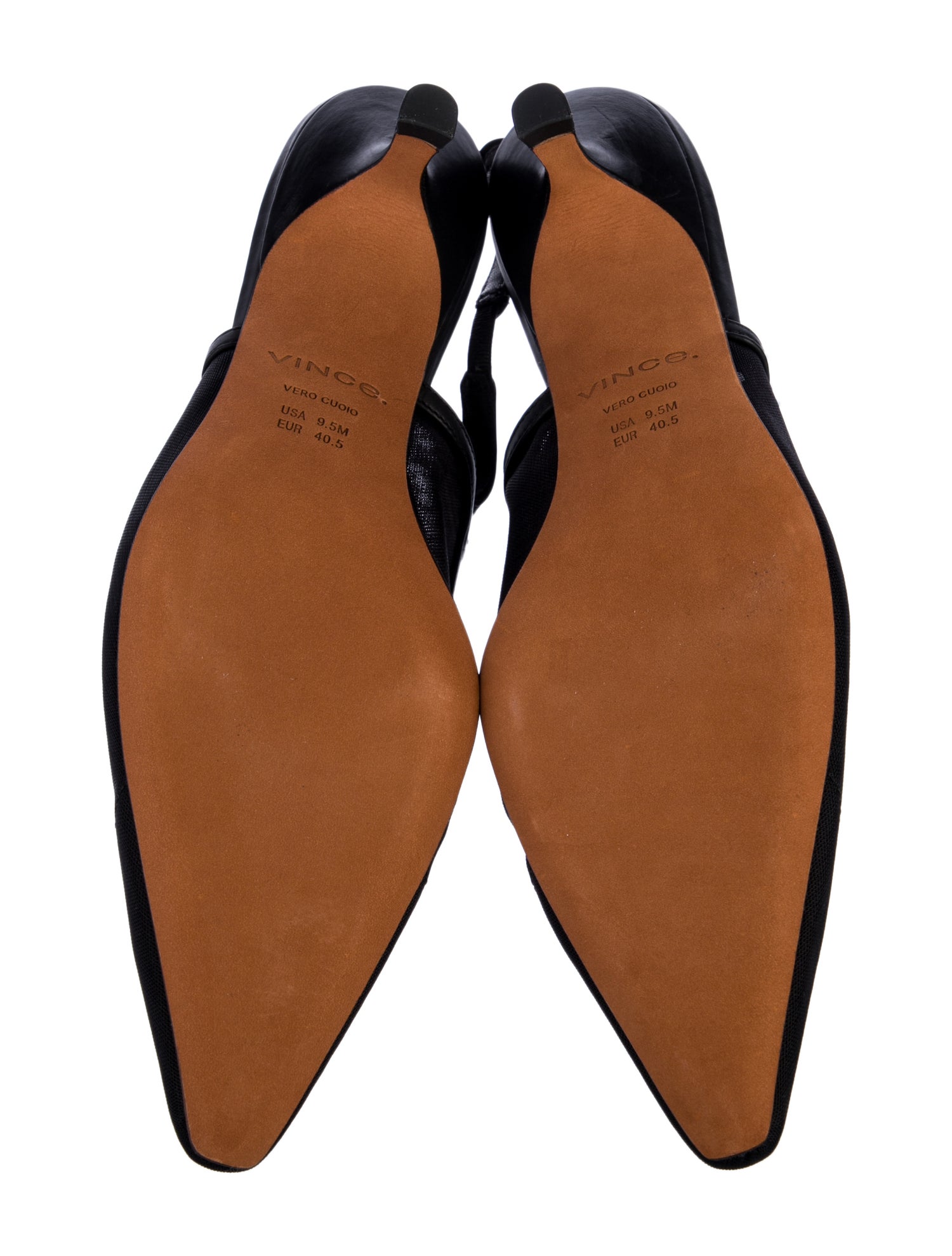 Vince Leather Slingback Flats