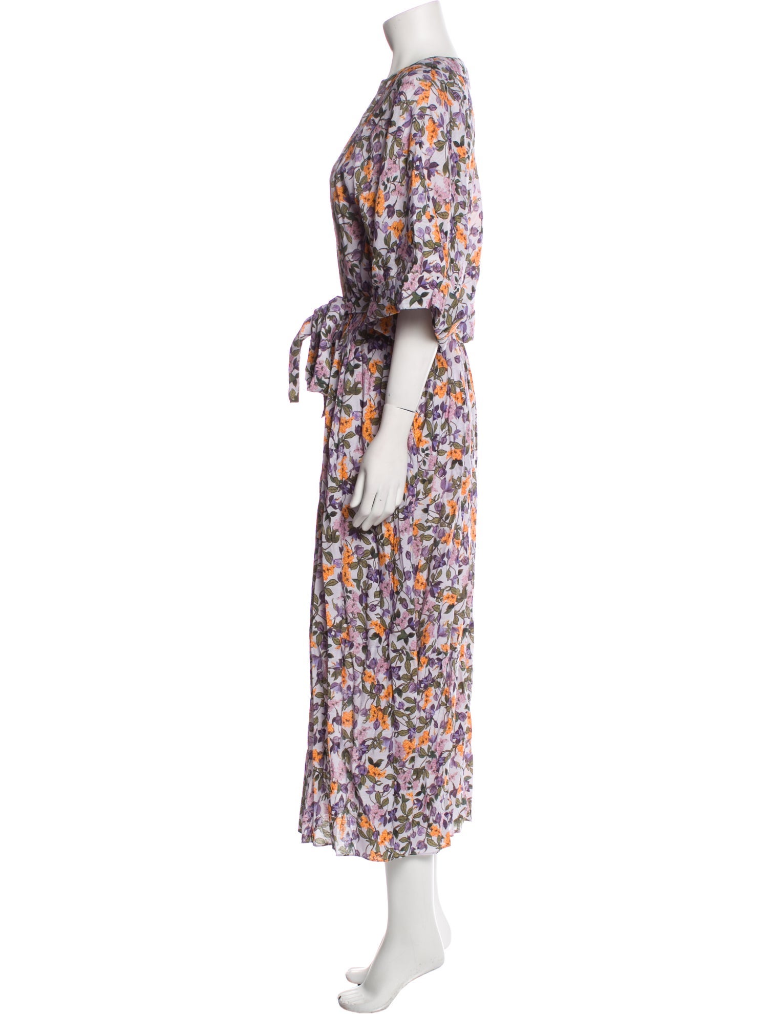 Vince Floral Print Long Dress