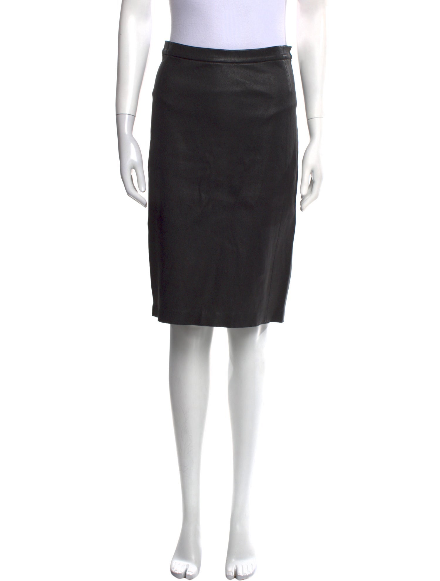 Vince Leather Knee-Length Skirt