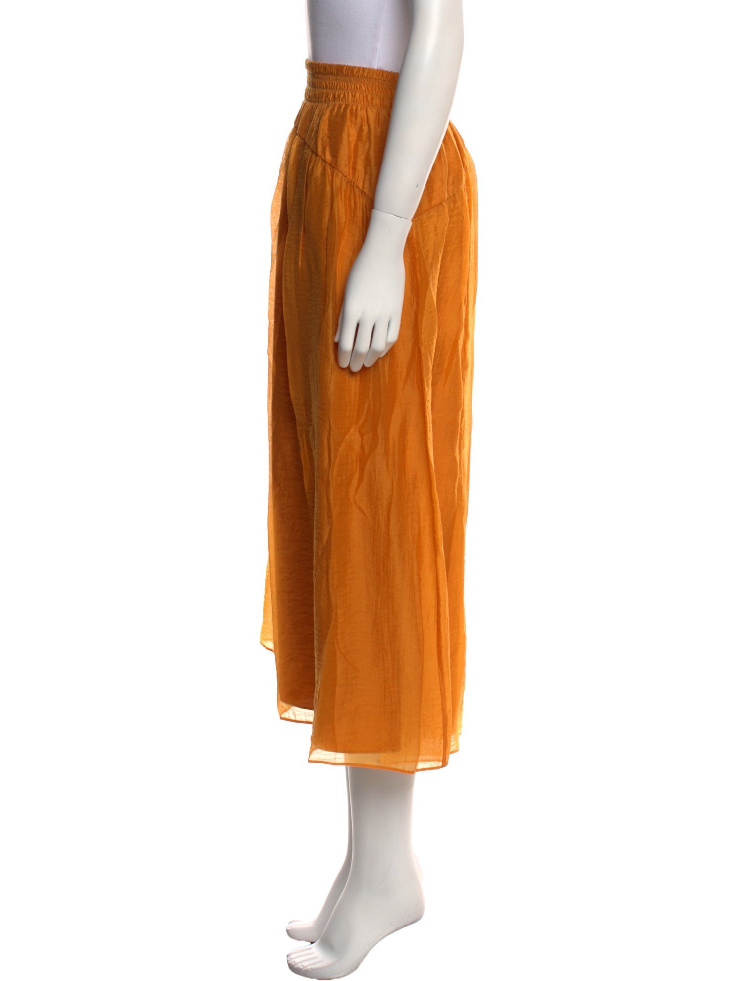 Vince Pleated Accents Midi Length Skirt