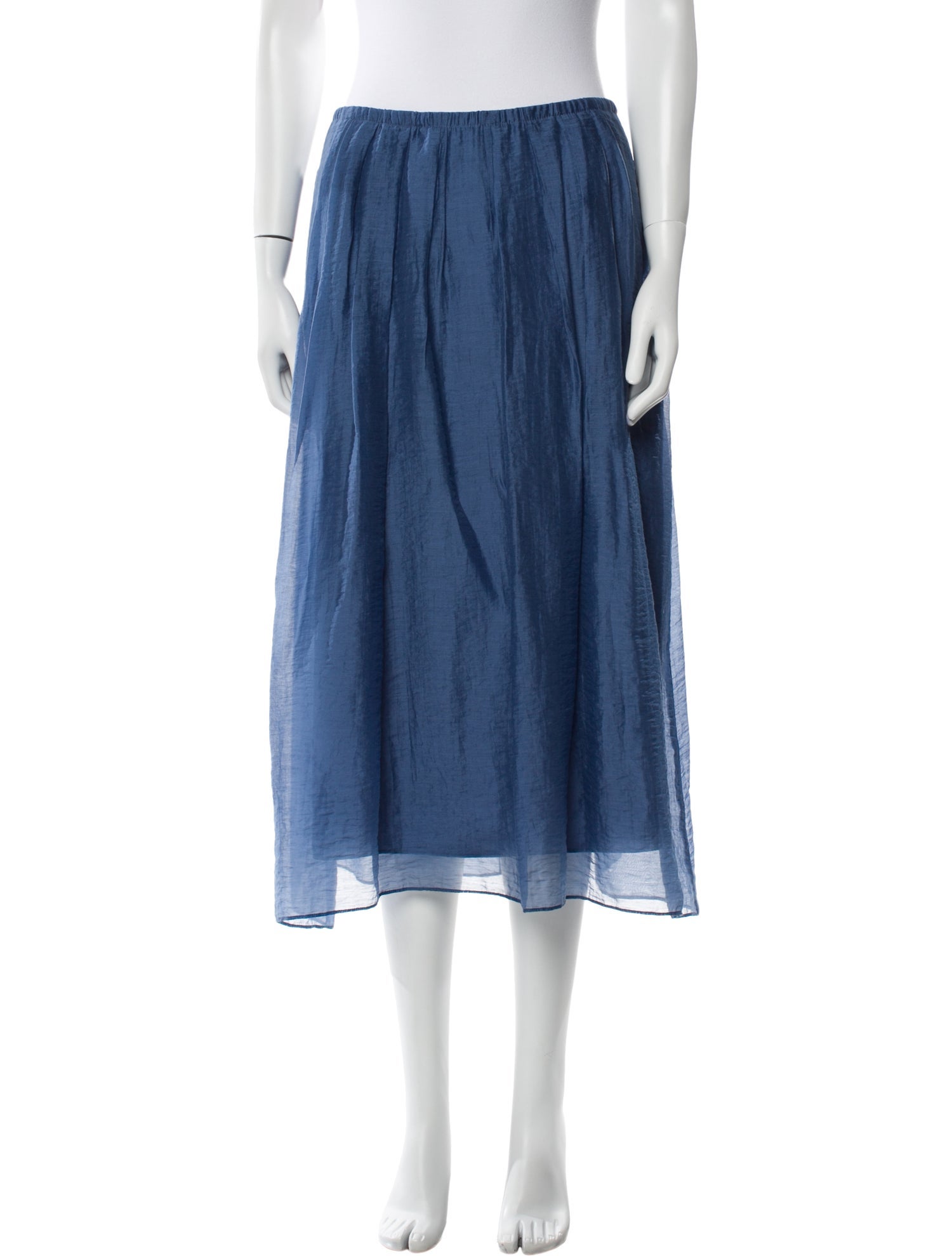 Vince Pleated Accents Midi Length Skirt