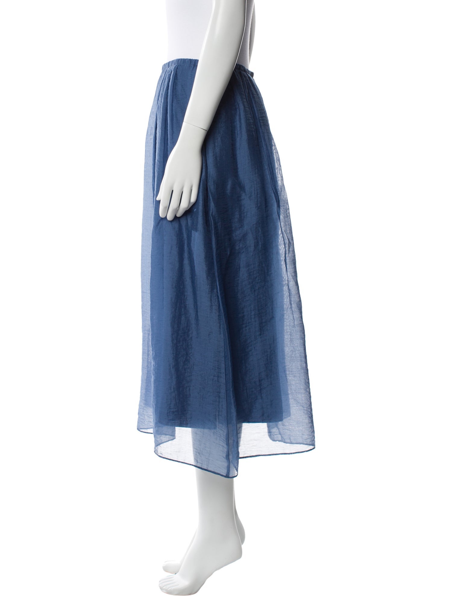 Vince Pleated Accents Midi Length Skirt