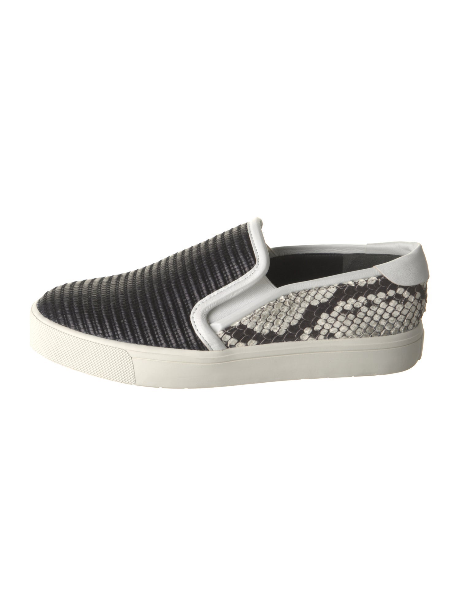 Vince Leather Animal Print Sneakers