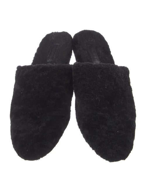 Vince Shearling Fur Trim Mules