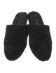 Vince Shearling Fur Trim Mules
