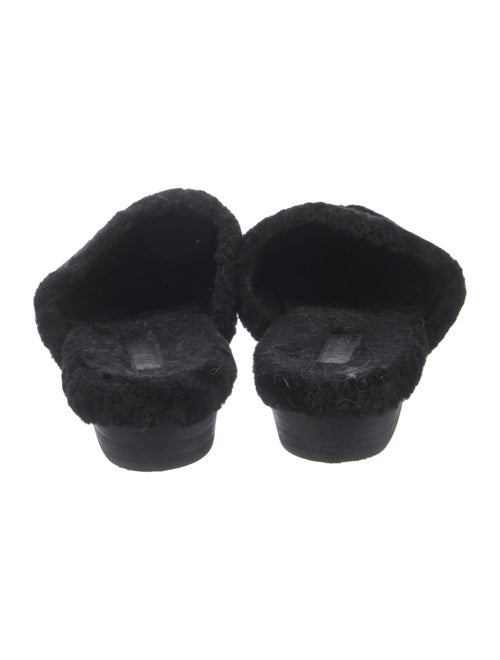 Vince Shearling Fur Trim Mules