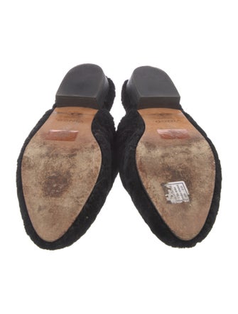 Vince Shearling Fur Trim Mules