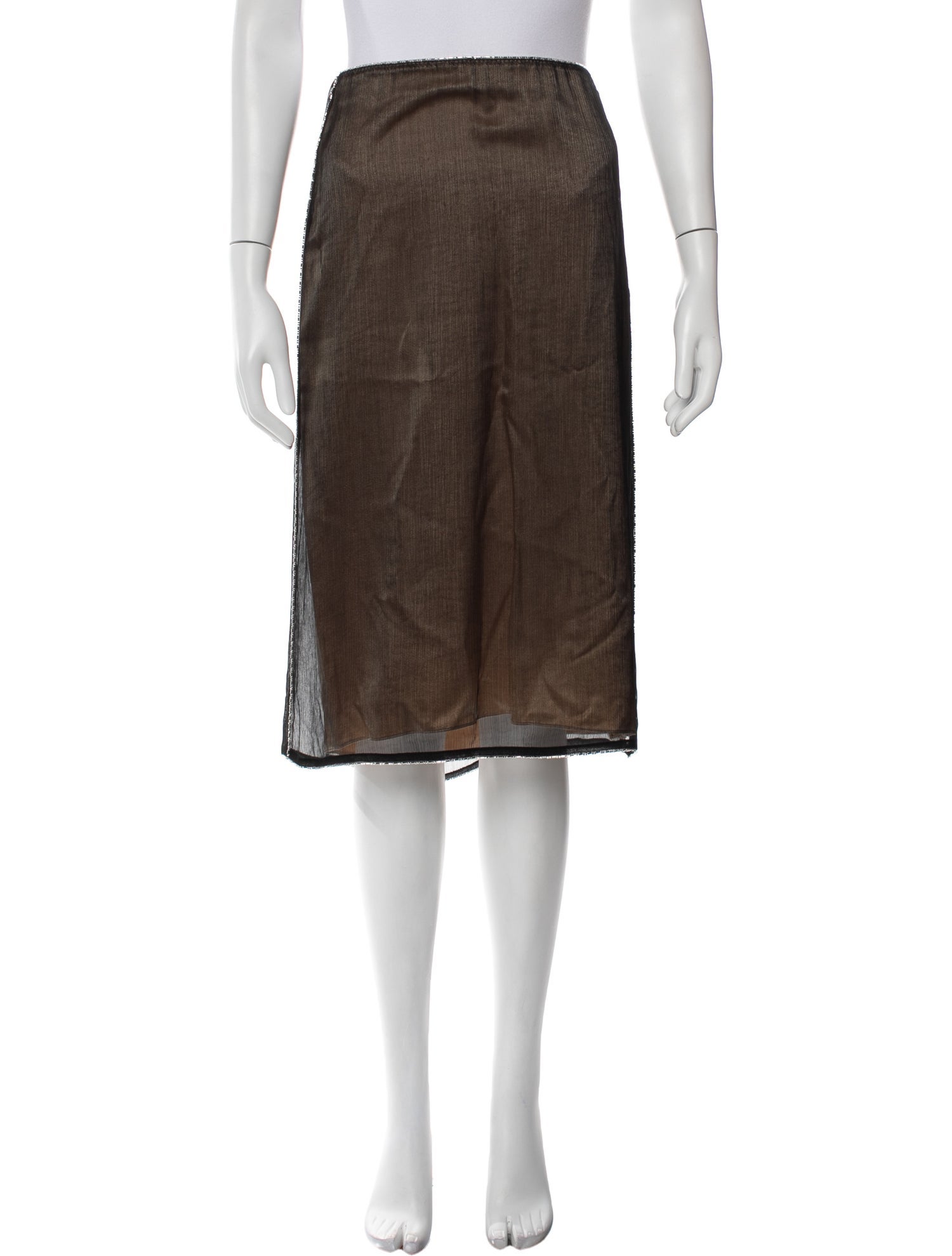 Vince Leather Knee-Length Skirt