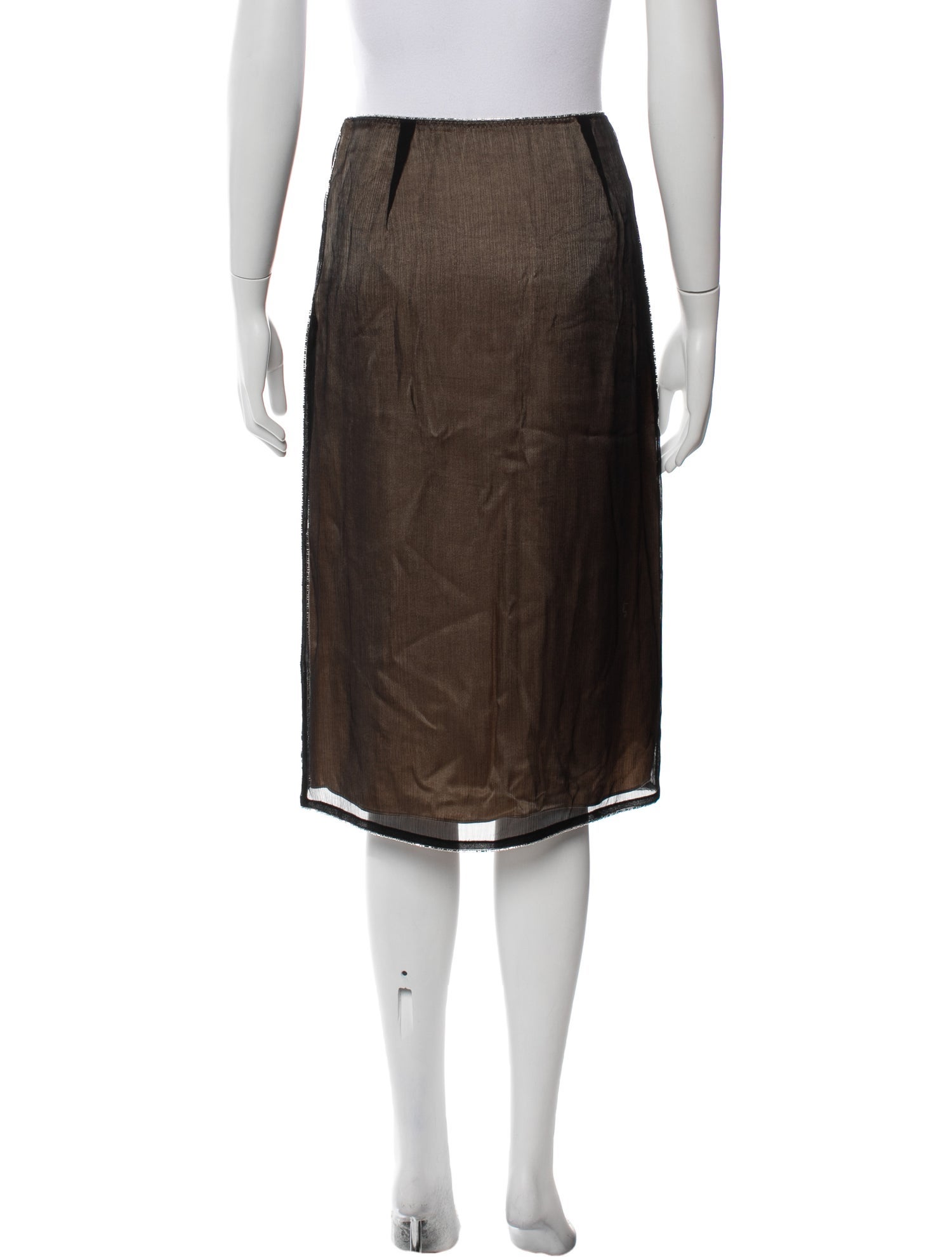 Vince Leather Knee-Length Skirt