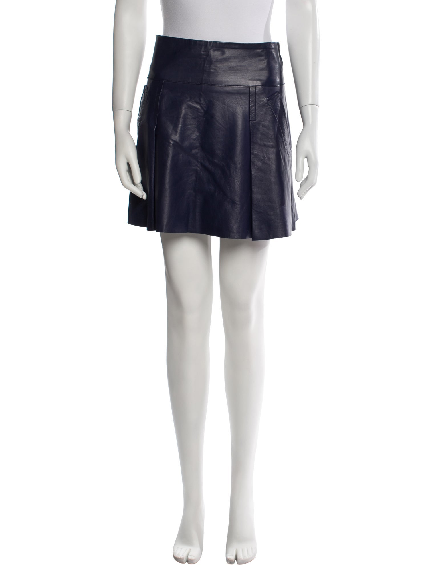 Vince Leather Mini Skirt
