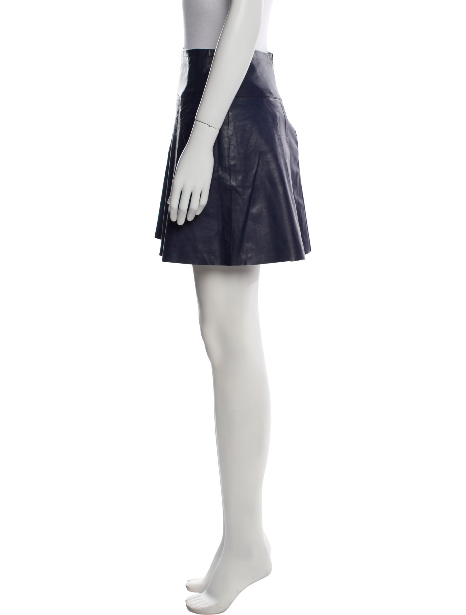 Vince Leather Mini Skirt