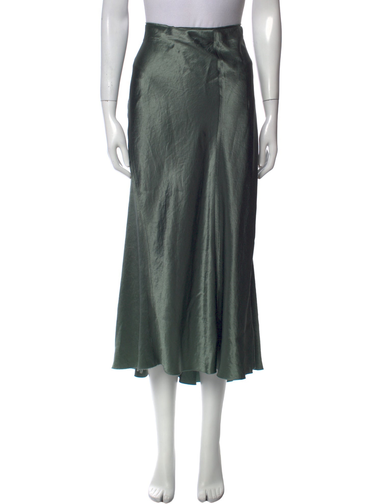 Vince Raw-Edge Trim Midi Length Skirt