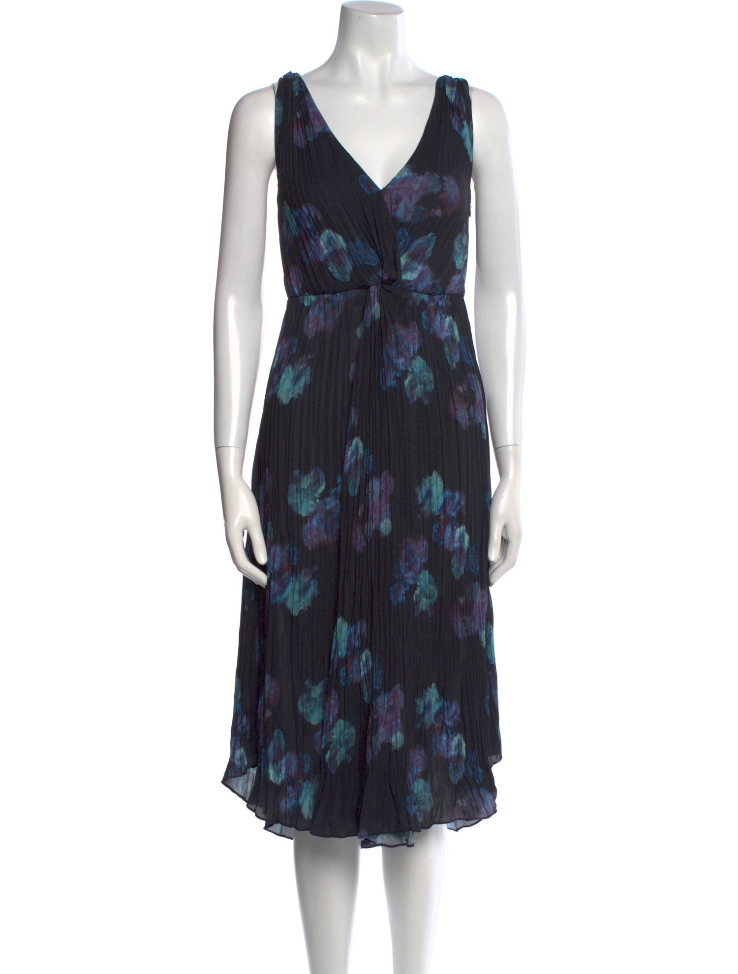 Vince Floral Print Knee-Length Dress