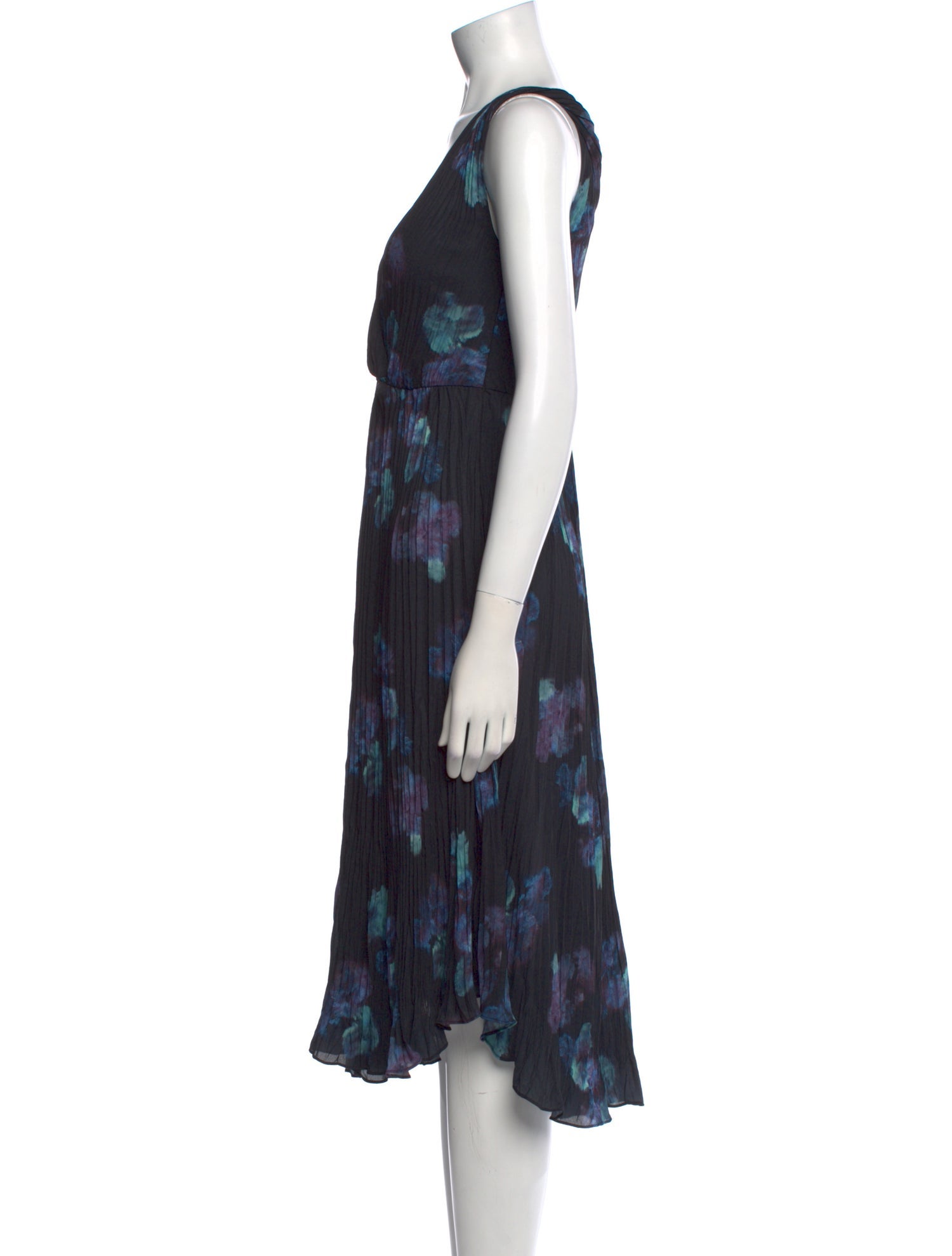 Vince Floral Print Knee-Length Dress