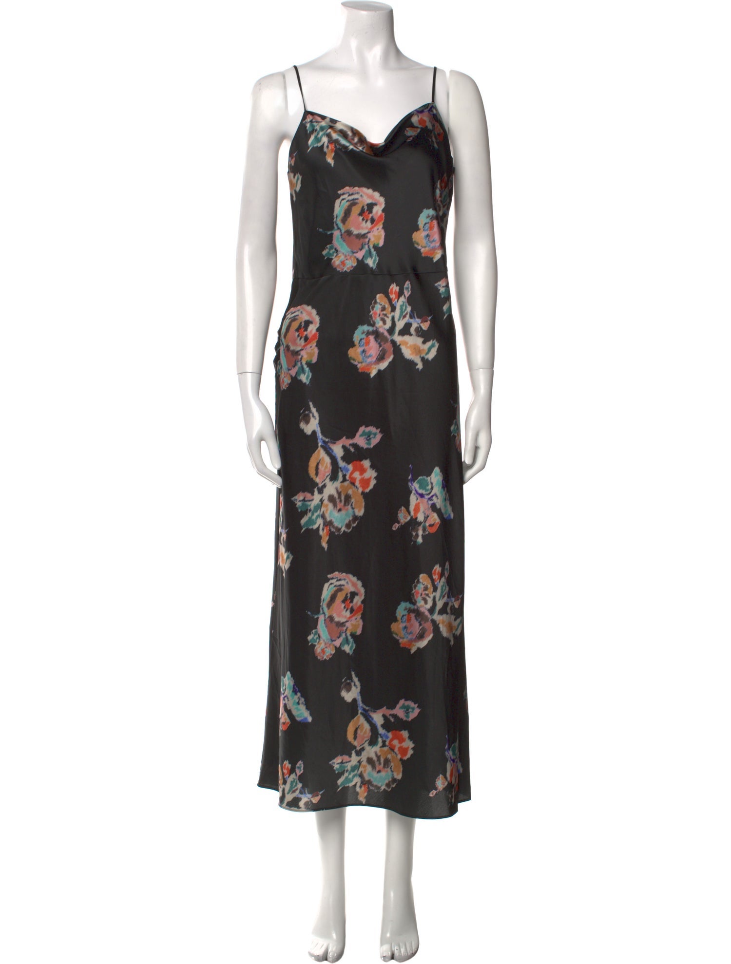Vince Floral Print Long Dress