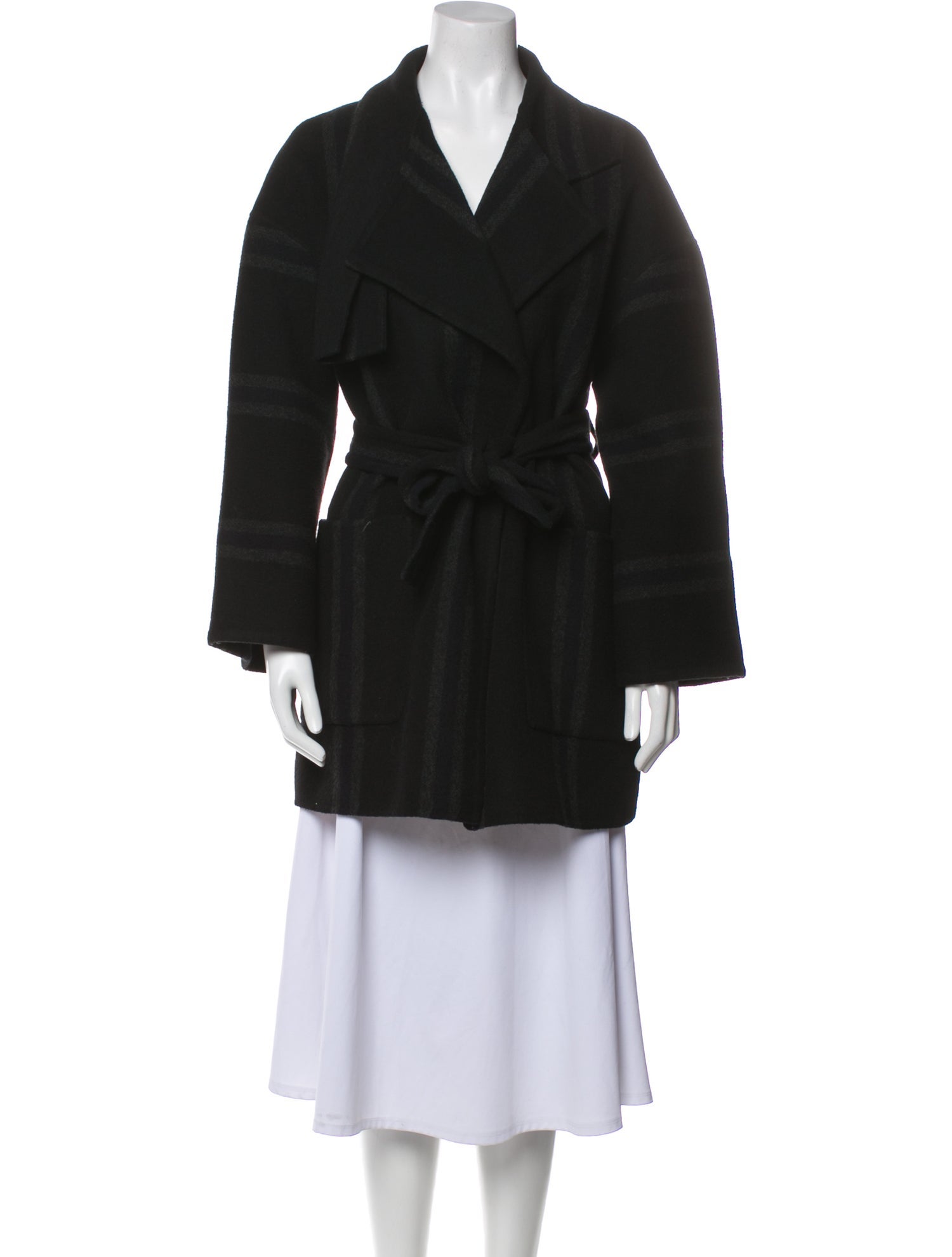 Vince Wool Faux Fur Coat