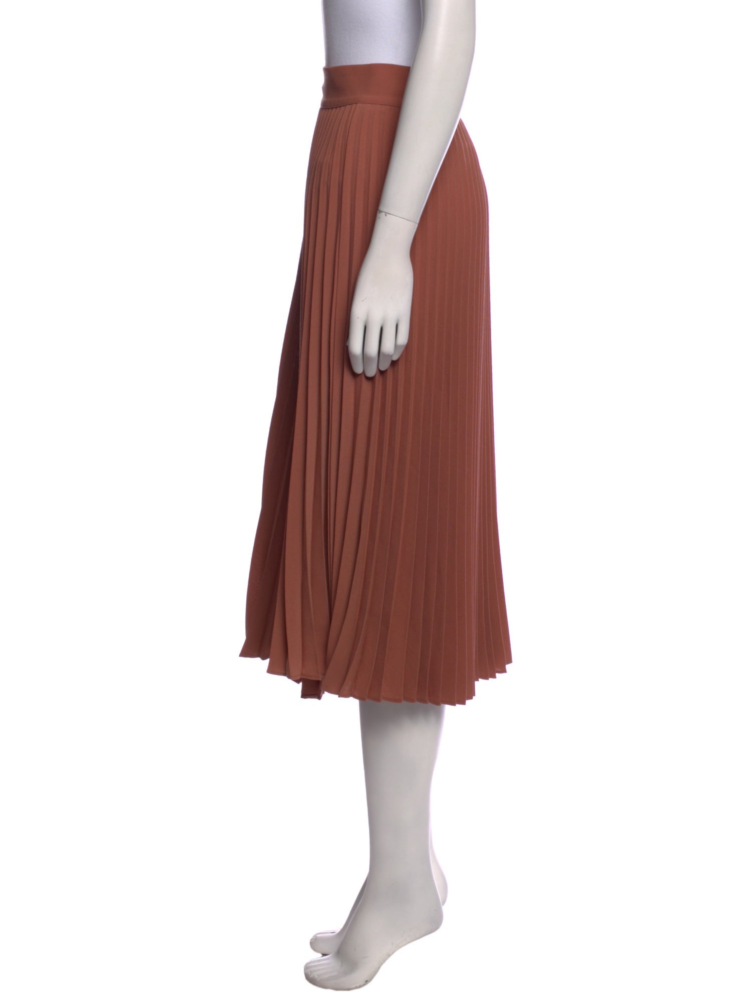 Vince Pleated Accents Midi Length Skirt