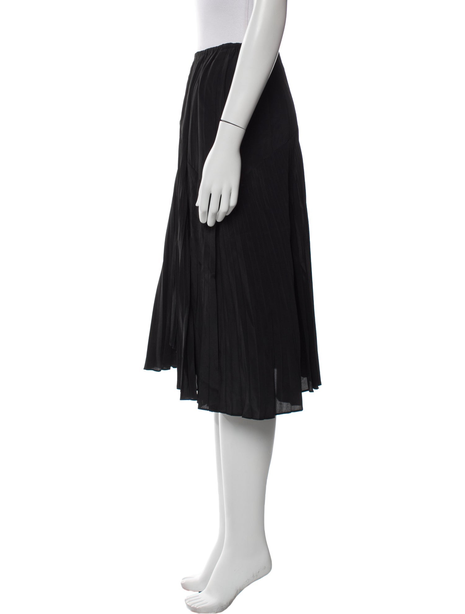 Vince Pleated Accents Knee-Length Skirt