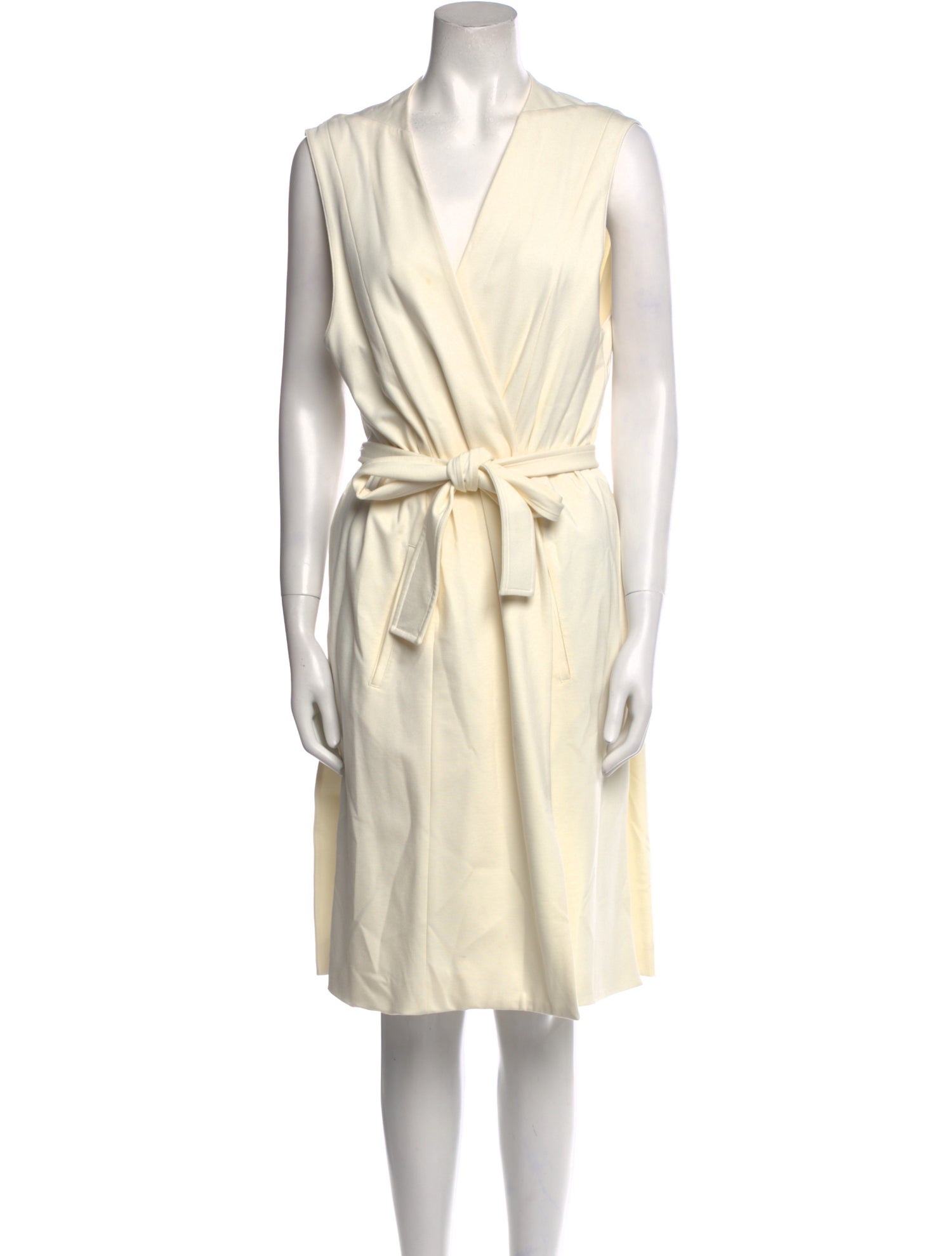 Vince V-Neck Knee-Length Dress