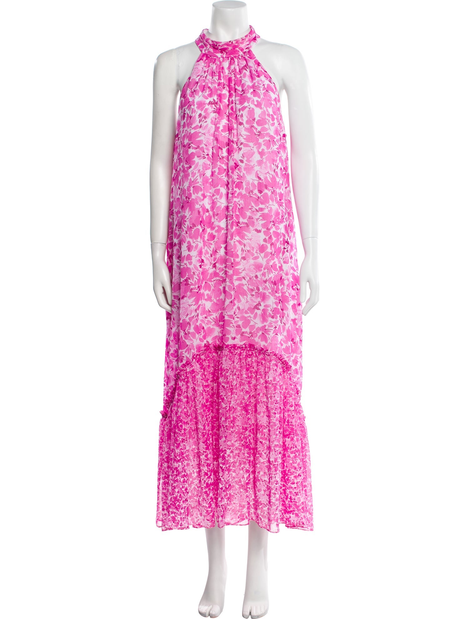 Vince Floral Print Long Dress