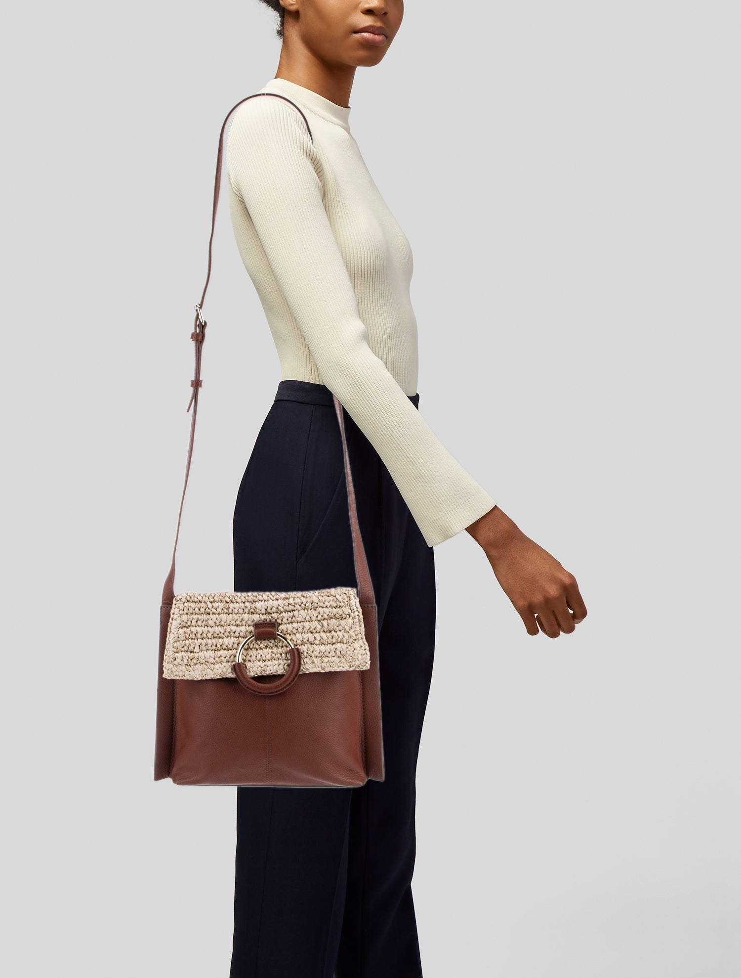 Vince Camuto Leather Messenger Bag