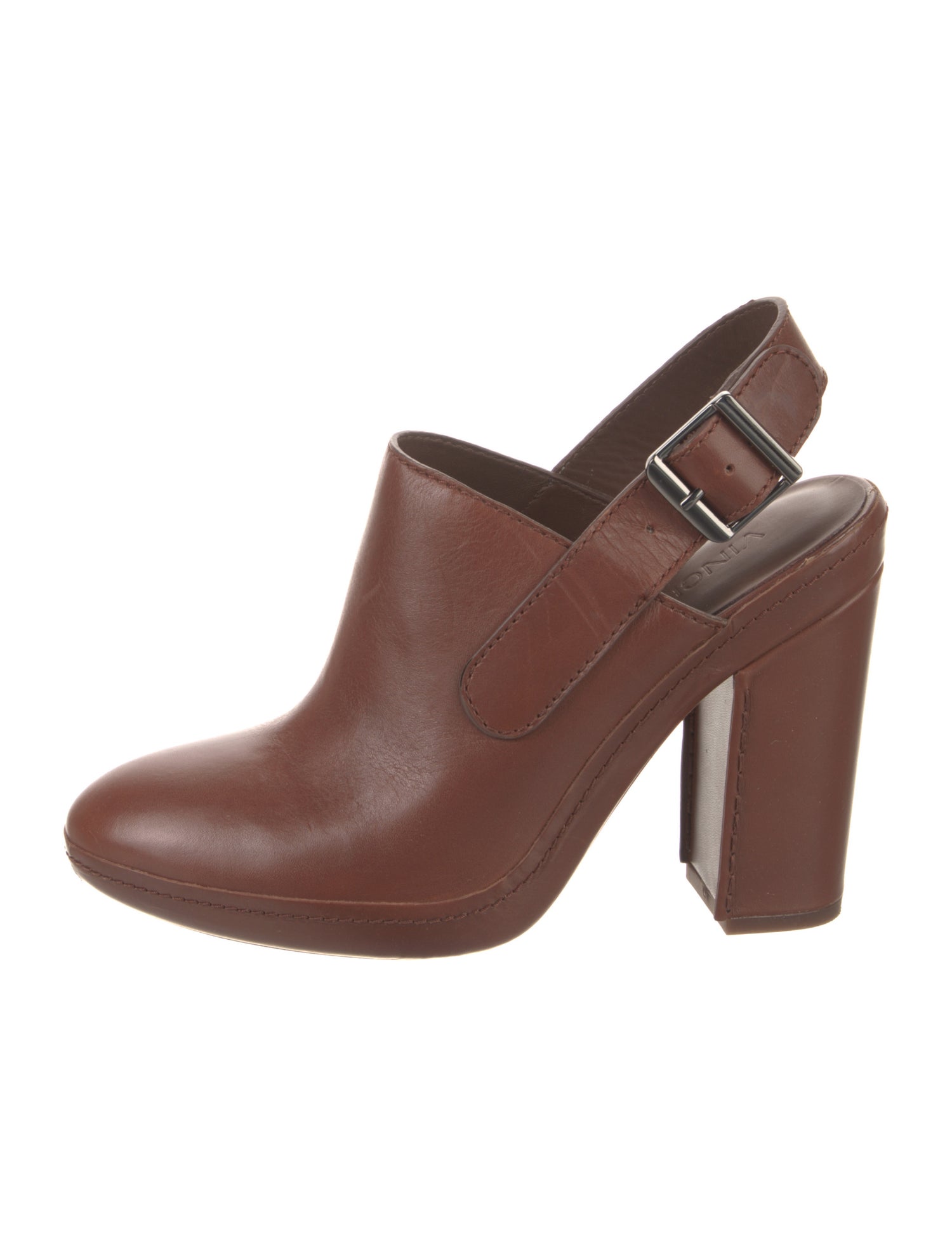 Vince Leather Slingback Pumps