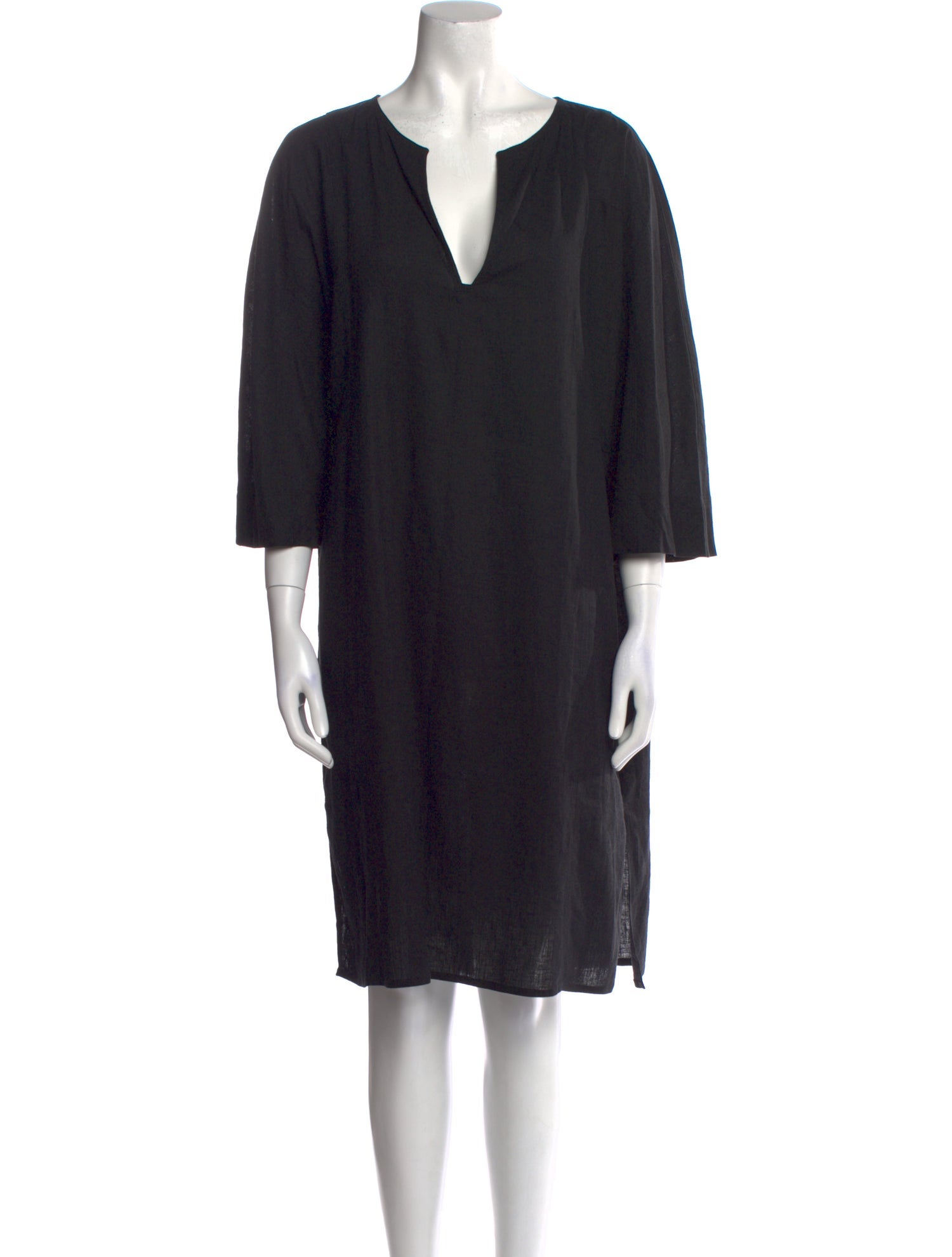 Vince V-Neck Knee-Length Dress