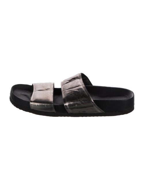 Vince Patent Leather Slides