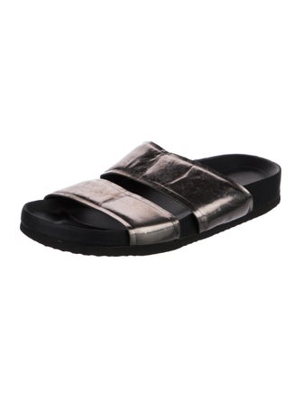 Vince Patent Leather Slides