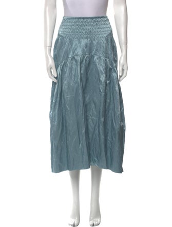 Vince Ruffle Embellishment Midi Length Skirt