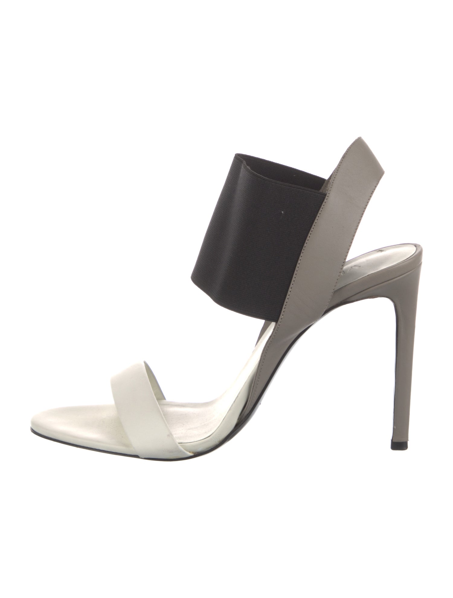 Vince Leather Colorblock Pattern Slingback Sandals