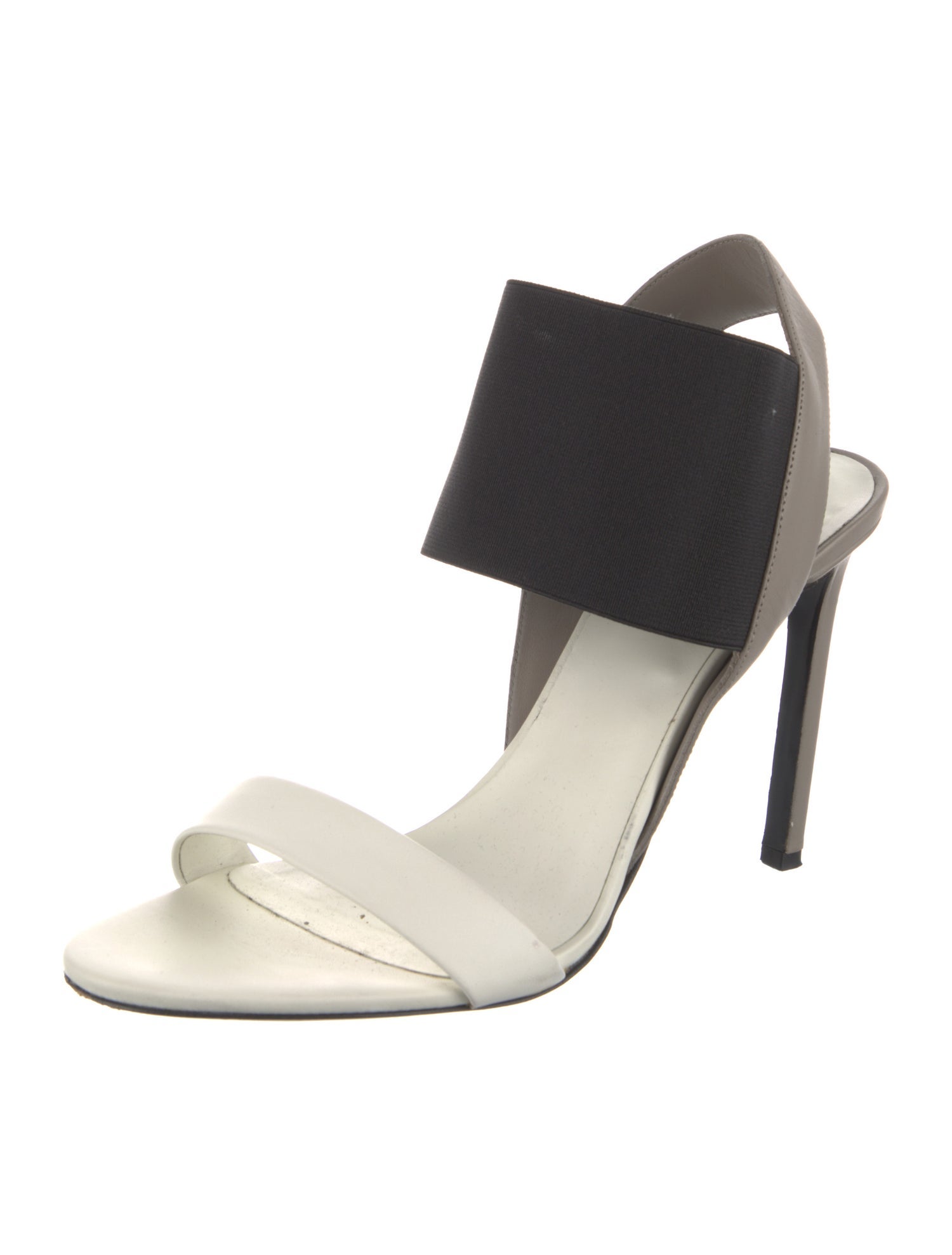 Vince Leather Colorblock Pattern Slingback Sandals