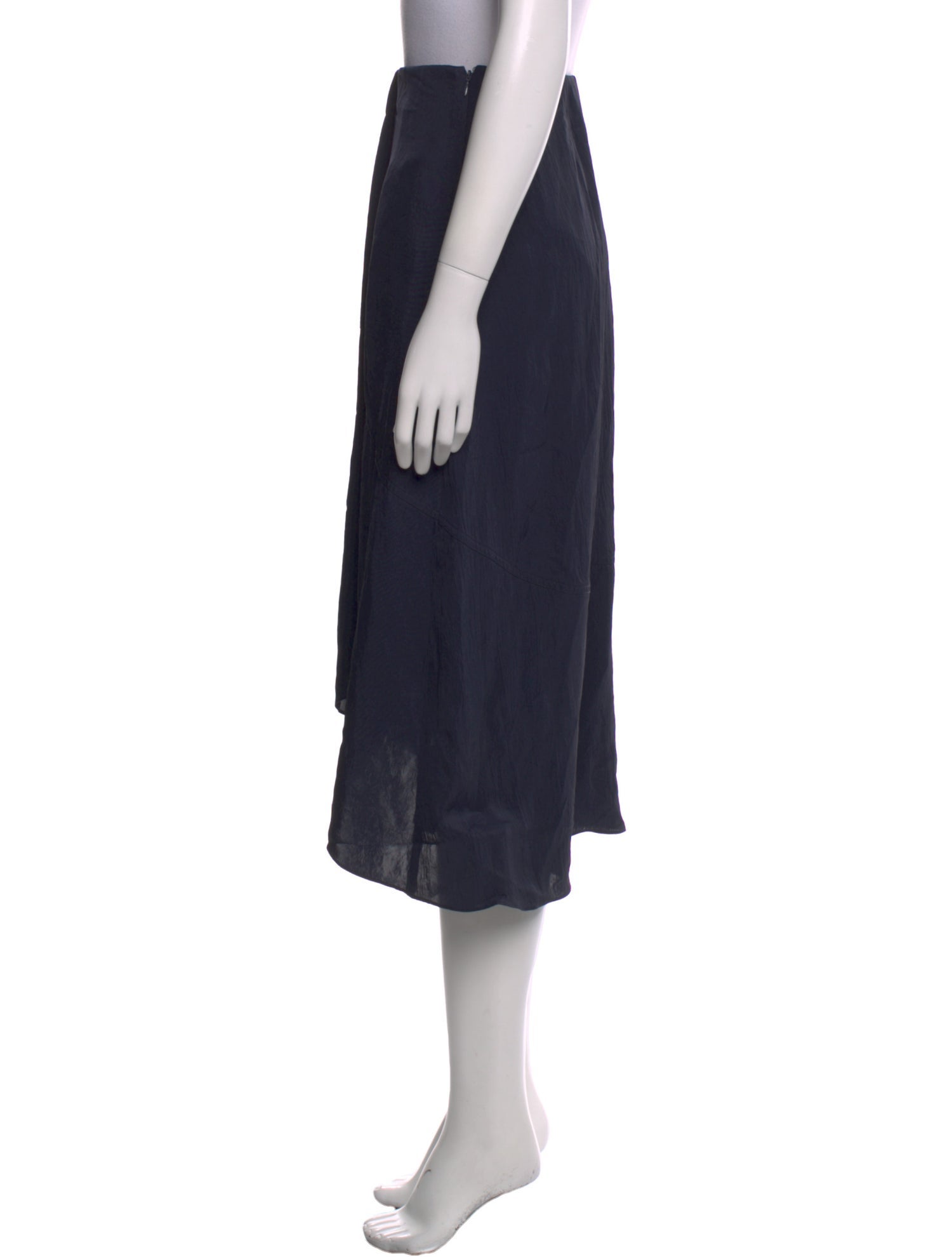 Vince Pleated Accents Midi Length Skirt