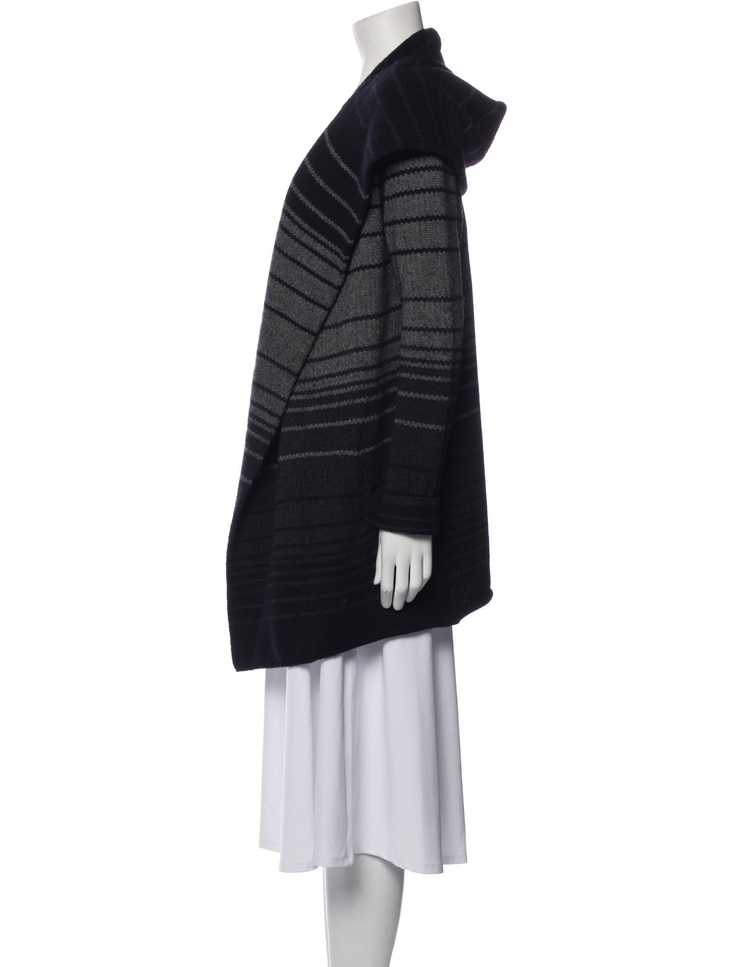 Vince Striped Open Front Sweater